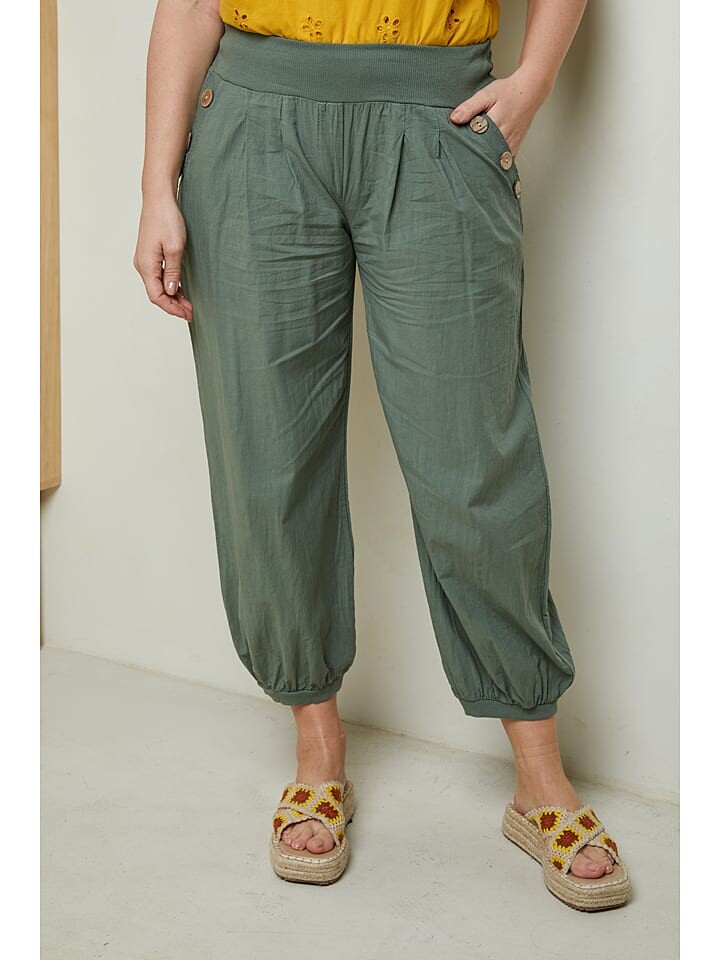 Тканевые брюки Curvy Lady, хаки
Тканевые брюки Curvy Lady, хаки