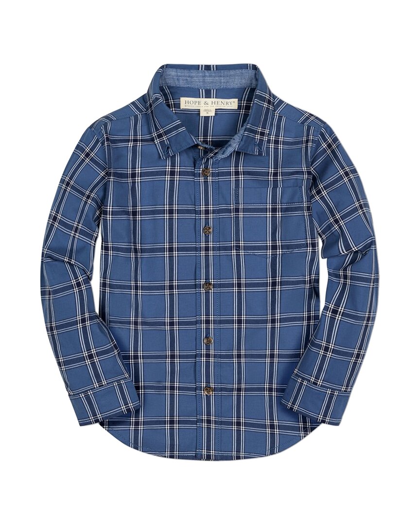 Хлопковая рубашка с одним карманом HOPE & HENRY, синий
Хлопковая рубашка с одним карманом HOPE & HENRY, синий