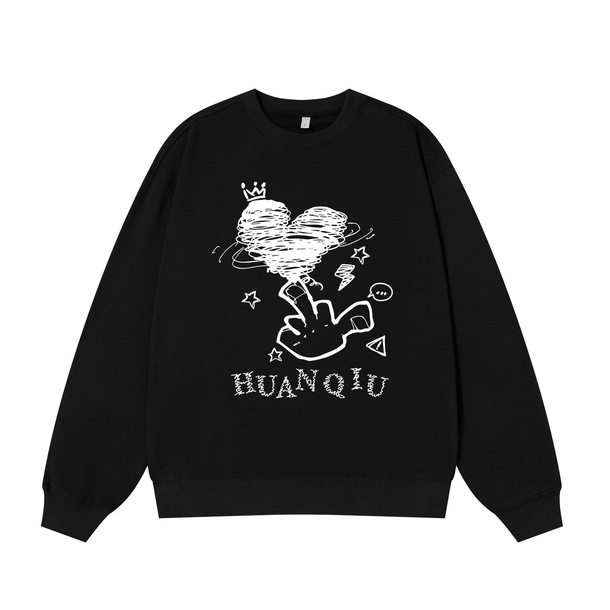 Свитшот с круглым вырезом Unisex HUANQIU, черный (fleece-lined)
Свитшот с круглым вырезом Unisex HUANQIU, черный (fleece-lined)