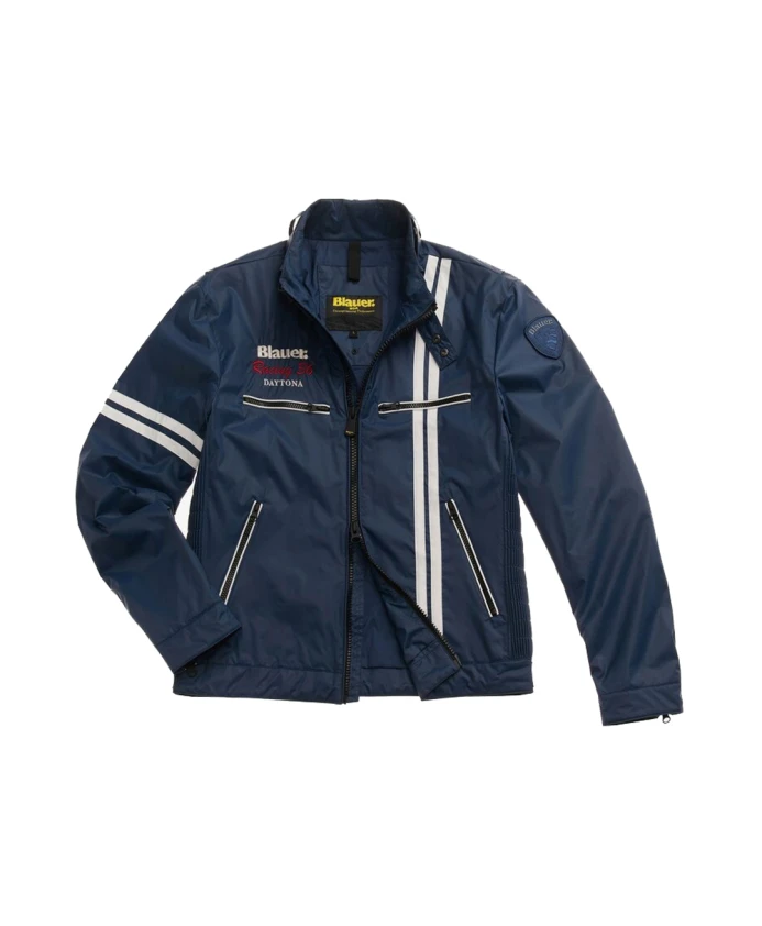 Синяя мотоциклетная куртка с карманами на молнии. Blauer, синий
Синяя мотоциклетная куртка с карманами на молнии. Blauer, синий