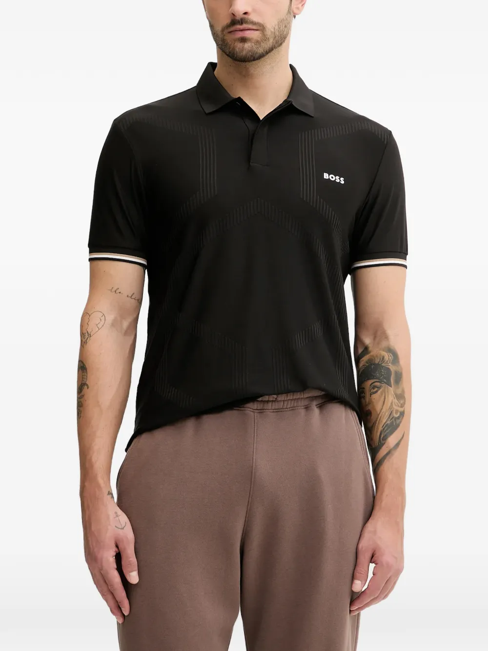 Рубашка поло с отделкой в полоску Boss
Рубашка поло с отделкой в полоску Boss