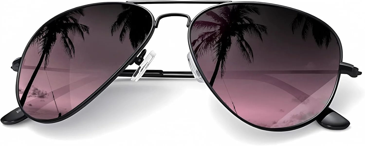 Классические солнцезащитные очки-авиаторы KALIYADI для мужчин и женщин, очки для вождения, поляризованные линзы, блокирующие УФ-излучение, D Purple Gradient
Классические солнцезащитные очки-авиаторы KALIYADI для мужчин и женщин, очки для вождения, поляризованные линзы, блокирующие УФ-излучение, D Purple Gradient