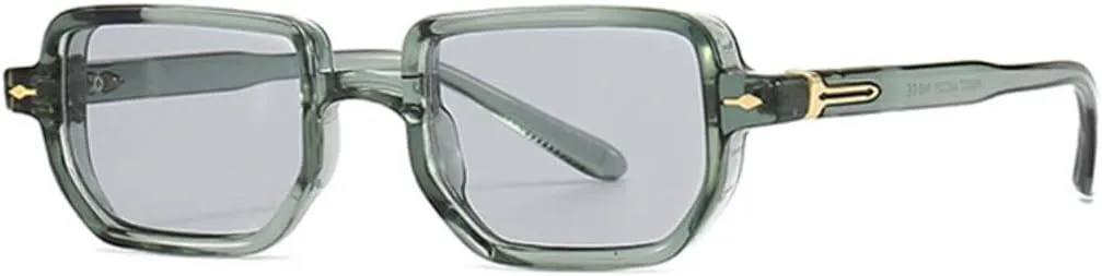 Популярные прямоугольные солнцезащитные очки для женщин и мужчин с защитой от УФ-излучения UV400, в стиле ретро с градиентом и заклепками UATXTAU, Green Light Gray
Популярные прямоугольные солнцезащитные очки для женщин и мужчин с защитой от УФ-излучения UV400, в стиле ретро с градиентом и заклепками UATXTAU, Green Light Gray