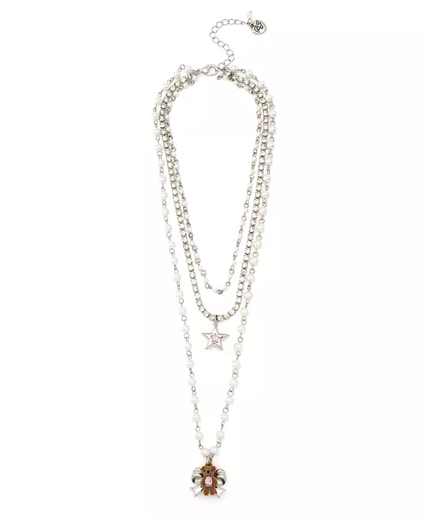 Многослойное ожерелье с плюшевым мишкой из искусственного камня Betsey Johnson, pink
Многослойное ожерелье с плюшевым мишкой из искусственного камня Betsey Johnson, pink