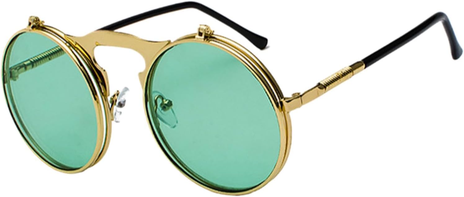 Солнцезащитные очки с защитой от УФ-излучения UV400 для женщин и мужчин | Складные дужки в стиле стимпанк, круглые, прозрачные, красные | для занятий спортом на открытом воздухе DSVIGF, Golden Clear Green
Солнцезащитные очки с защитой от УФ-излучения UV400 для женщин и мужчин | Складные дужки в стиле стимпанк, круглые, прозрачные, красные | для занятий спортом на открытом воздухе DSVIGF, Golden Clear Green