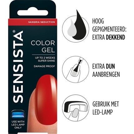 Гель-лак для ногтей Sensista Color Sangria Seduction — красный
Гель-лак для ногтей Sensista Color Sangria Seduction — красный