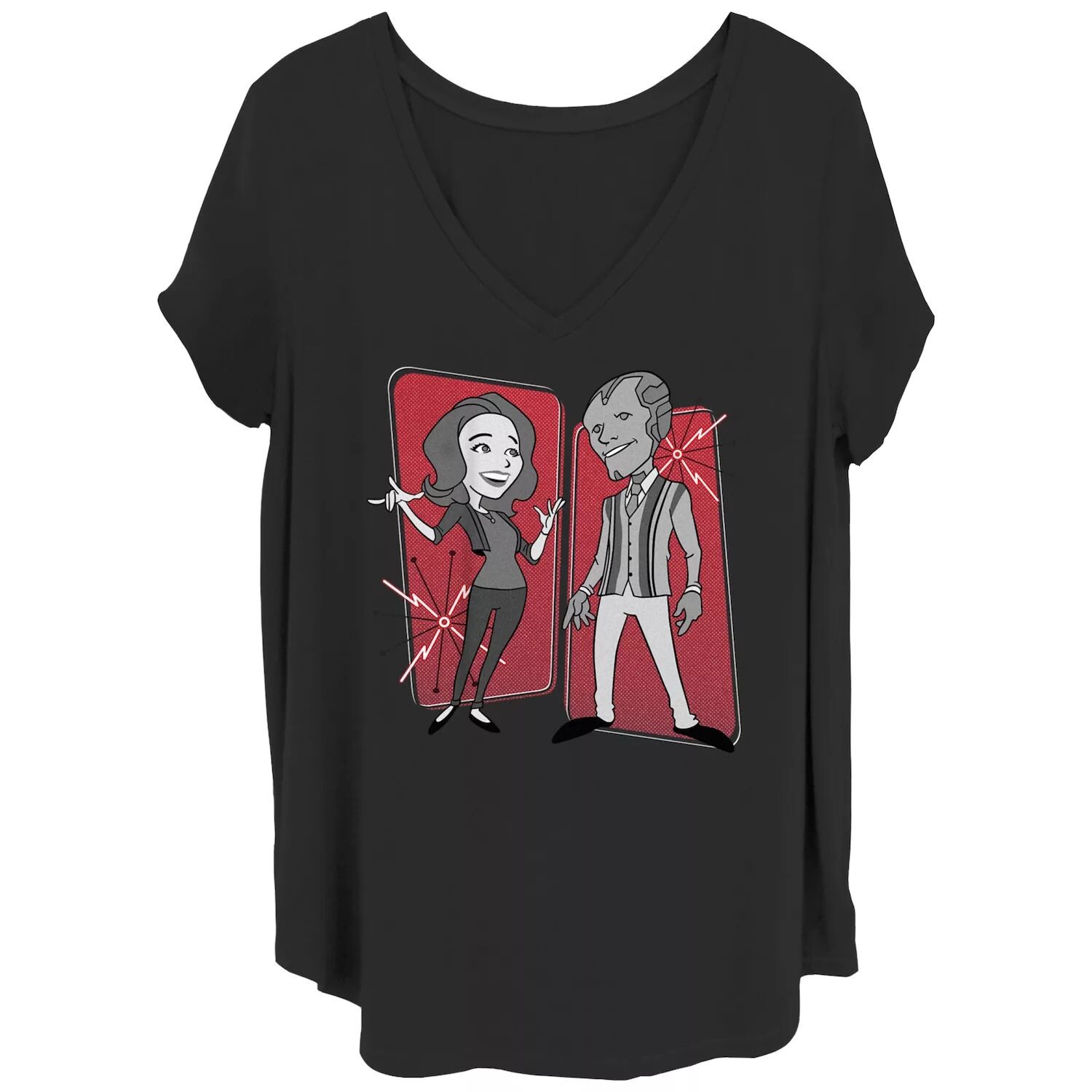 Детская футболка больших размеров с вставками в стиле ретро Marvel WandaVision Licensed Character, черный
Детская футболка больших размеров с вставками в стиле ретро Marvel WandaVision Licensed Character, черный