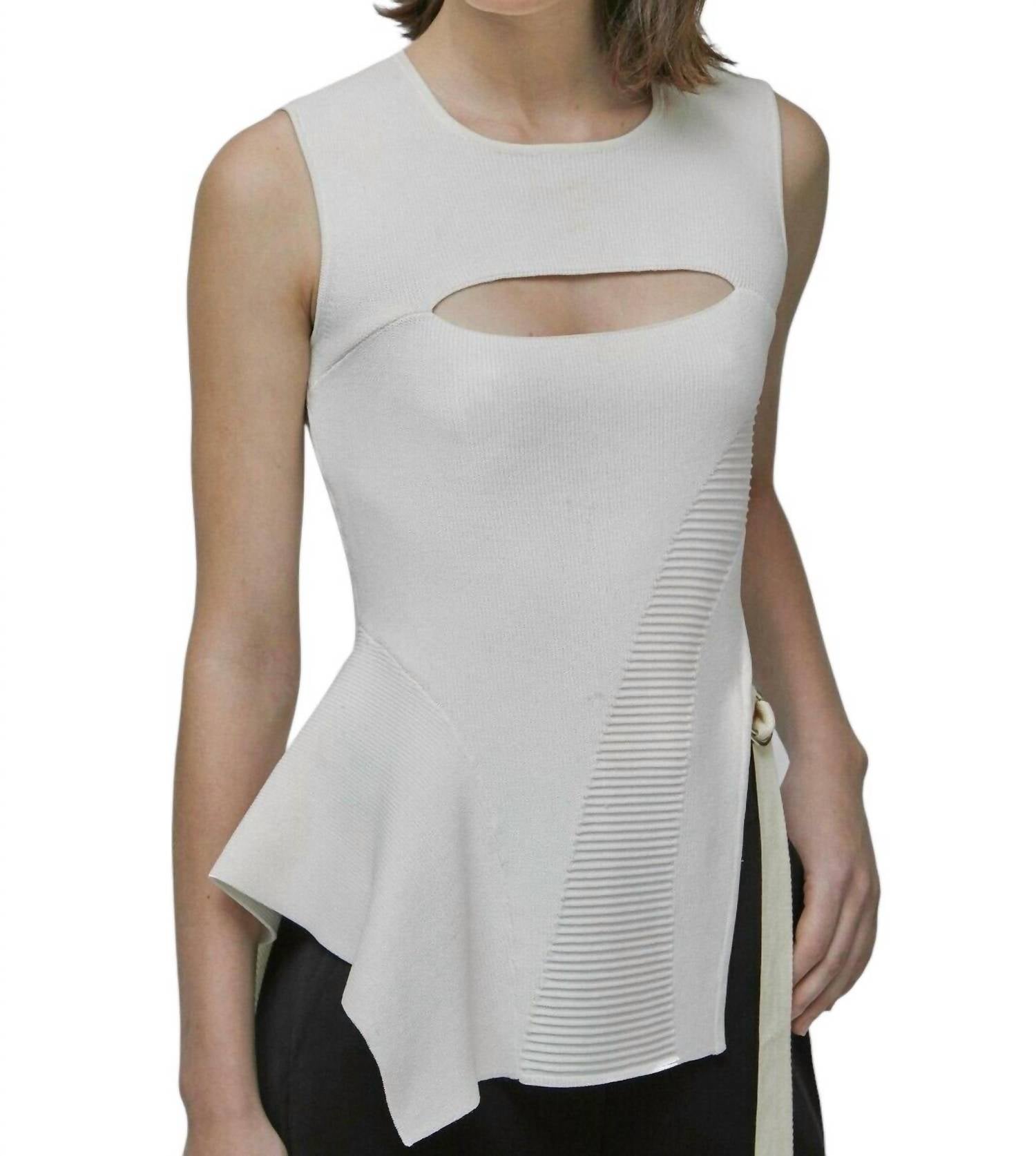 Топ без рукавов из эластичного джерси с вырезом-замочной скважиной белого цвета Yigal Azrouel
Топ без рукавов из эластичного джерси с вырезом-замочной скважиной белого цвета Yigal Azrouel