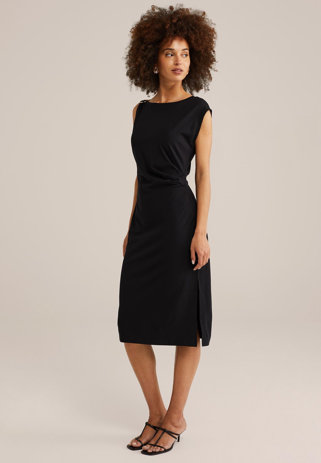 Платье из джерси Shift dress WE Fashion, черный 
Платье из джерси Shift dress WE Fashion, черный