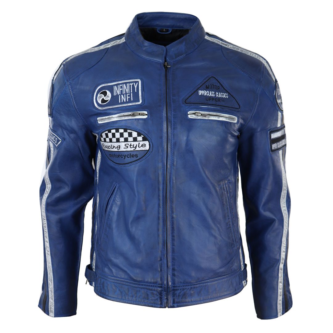 Кожаная куртка байкера на молнии TruClothing, синий
Кожаная куртка байкера на молнии TruClothing, синий