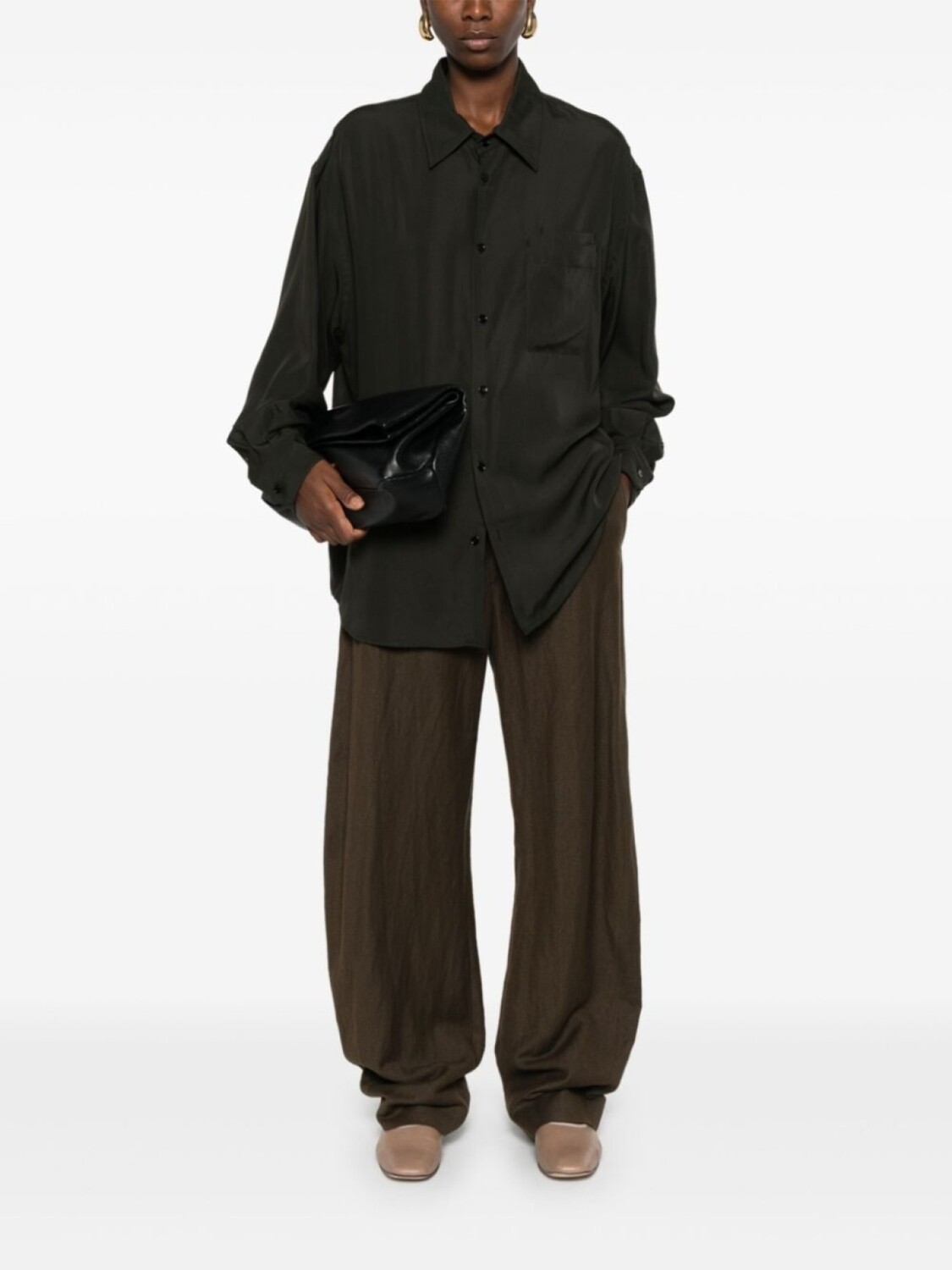 Рубашка из лиоцелла с двумя карманами LEMAIRE, коричневый
Рубашка из лиоцелла с двумя карманами LEMAIRE, коричневый