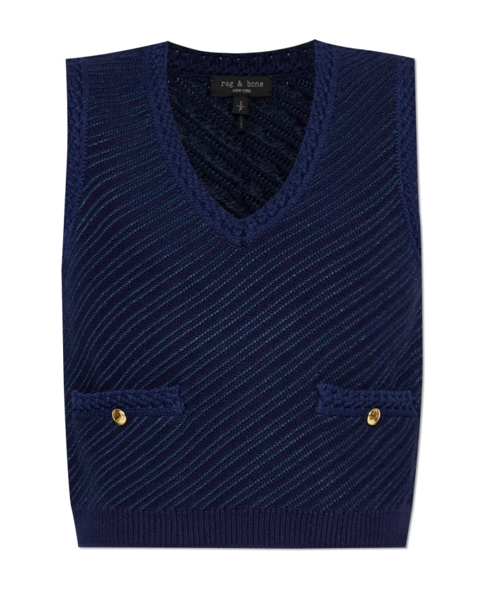 Жилет с карманами Rag & Bone, синий
Жилет с карманами Rag & Bone, синий