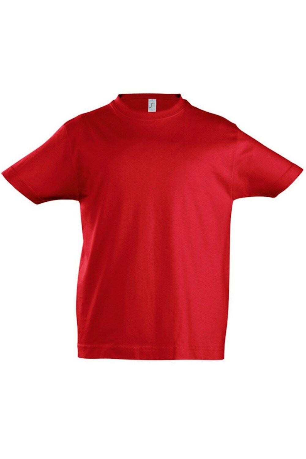 Хлопковая футболка Imperial с короткими рукавами SOL'S, красный 
Хлопковая футболка Imperial с короткими рукавами SOL'S, красный