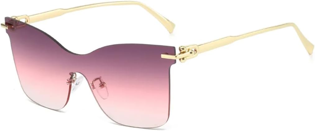 Роскошные ретро-солнцезащитные очки без оправы с градиентными линзами «кошачий глаз» для женщин, панк-стиль, цельные линзы, солнцезащитные очки для мужчин с защитой от УФ-излучения UV400 TKKTLLT, Golden Grey Pink
Роскошные ретро-солнцезащитные очки без оправы с градиентными линзами «кошачий глаз» для женщин, панк-стиль, цельные линзы, солнцезащитные очки для мужчин с защитой от УФ-излучения UV400 TKKTLLT, Golden Grey Pink