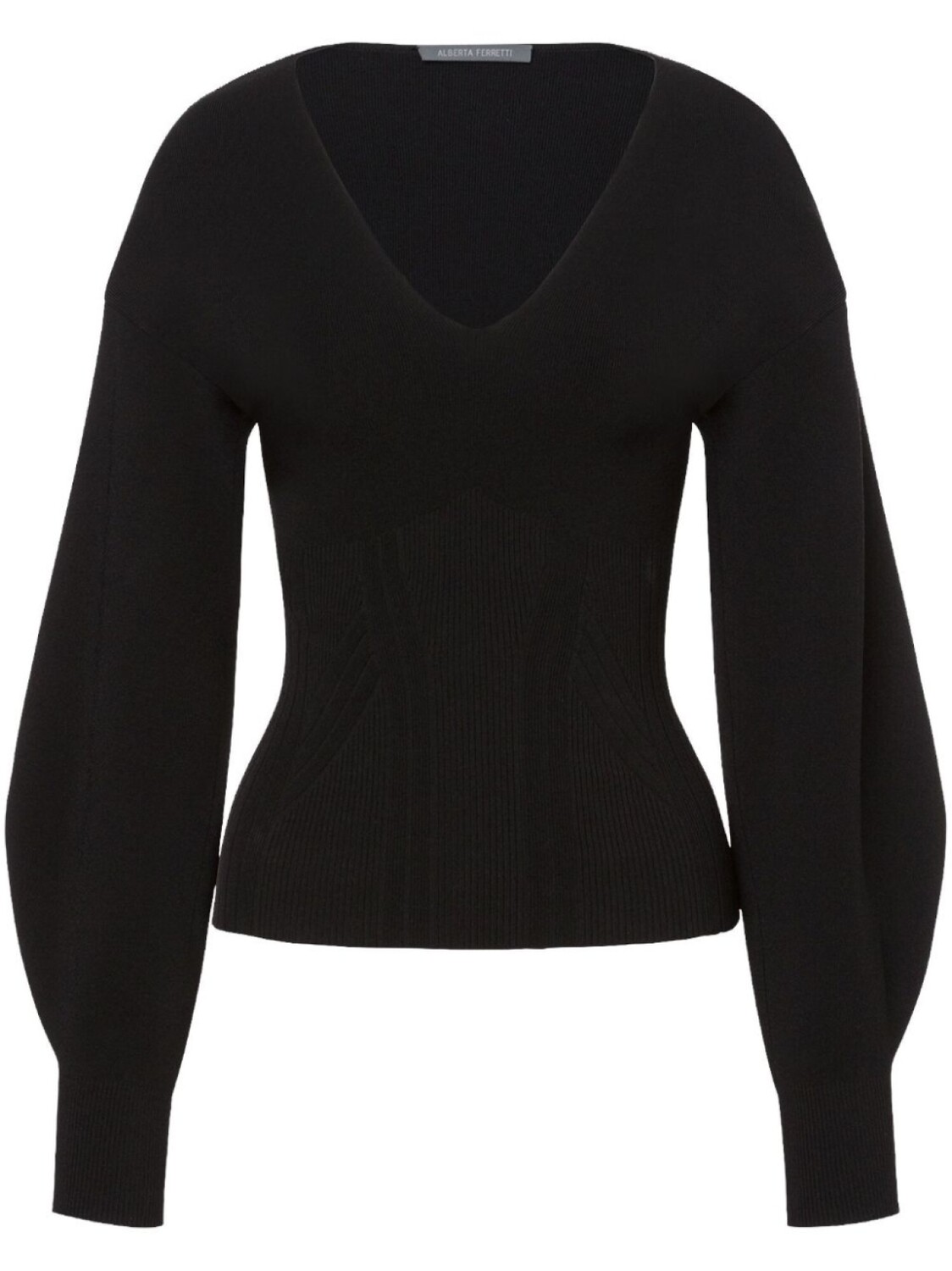 Alberta Ferretti джемпер в рубчик с объемными рукавами, черный
Alberta Ferretti джемпер в рубчик с объемными рукавами, черный