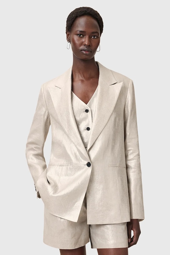 Льняной пиджак AVERIE Allsaints, серебряный
Льняной пиджак AVERIE Allsaints, серебряный