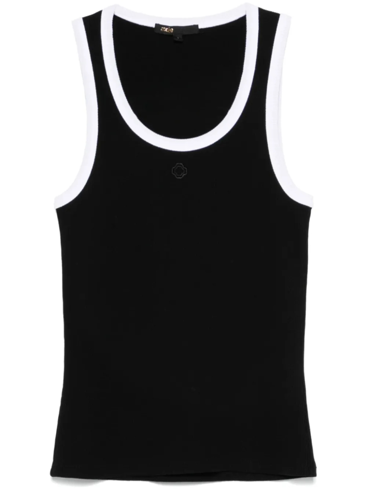 Maje топ с принтом, черный 
Maje топ с принтом, черный