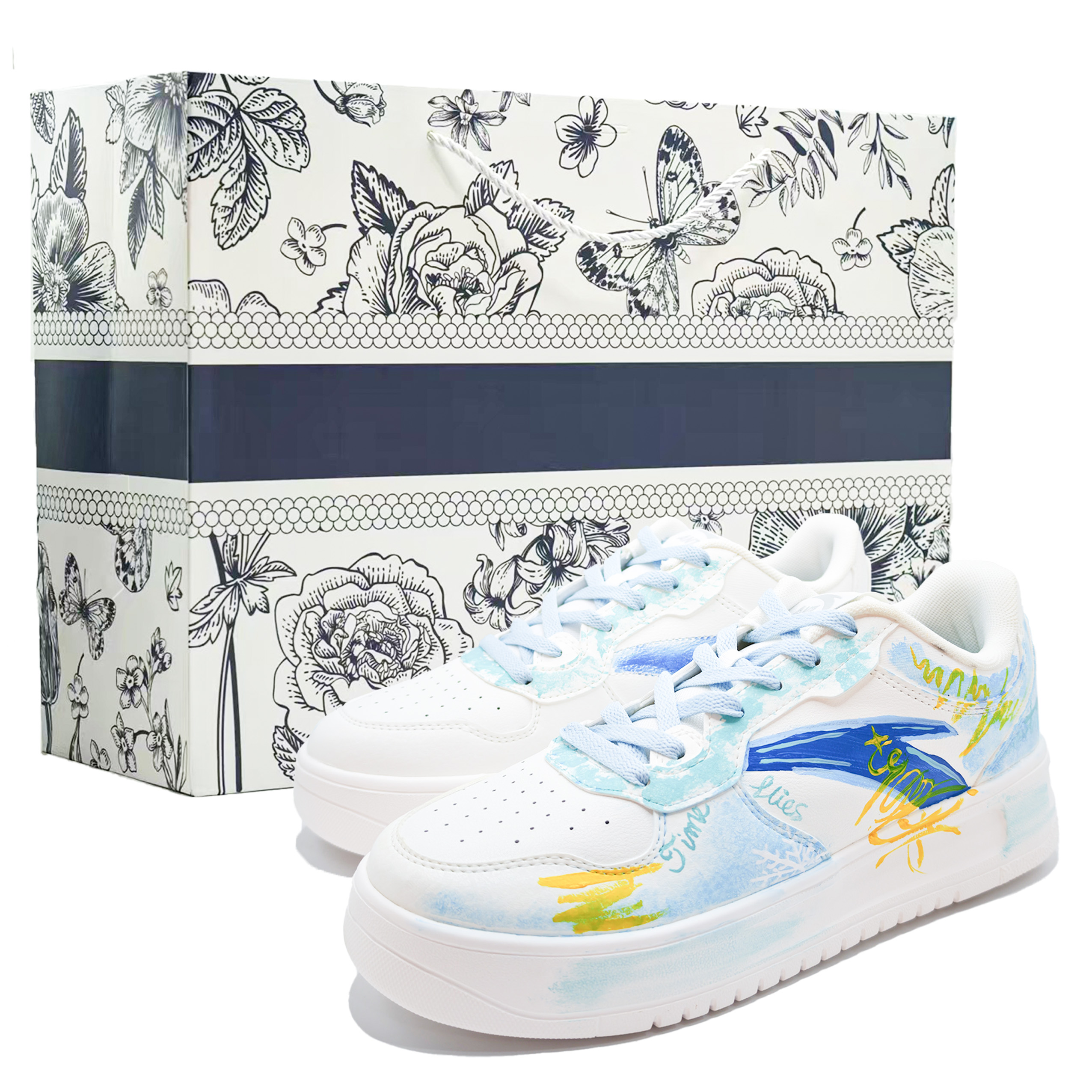 ANTA Свободные низкие мужские кроссовки для скейтбординга синего и желтого цветов
ANTA Свободные низкие мужские кроссовки для скейтбординга синего и желтого цветов