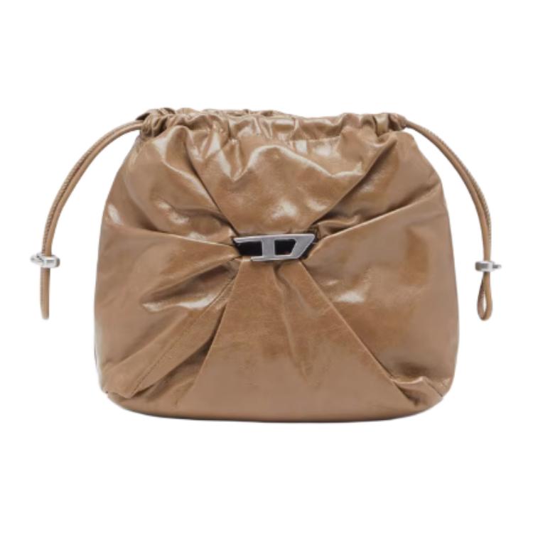 DIESEL Коричневая кожаная женская сумка через плечо среднего размера
DIESEL Коричневая кожаная женская сумка через плечо среднего размера