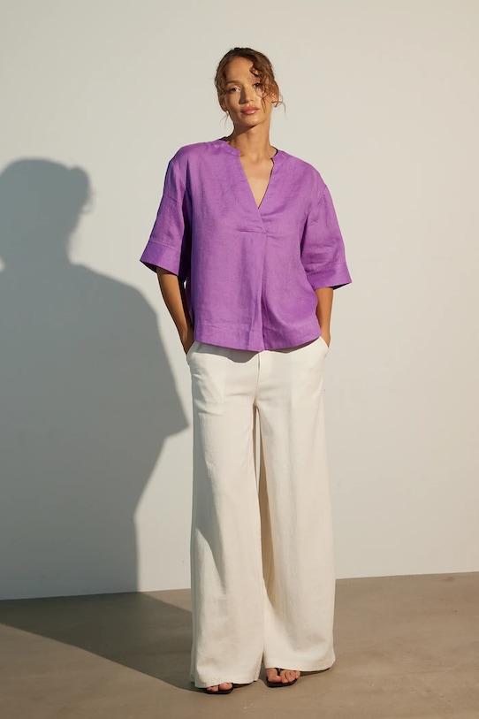 Льняная блузка Medicine, фиолетовый 
Льняная блузка Medicine, фиолетовый