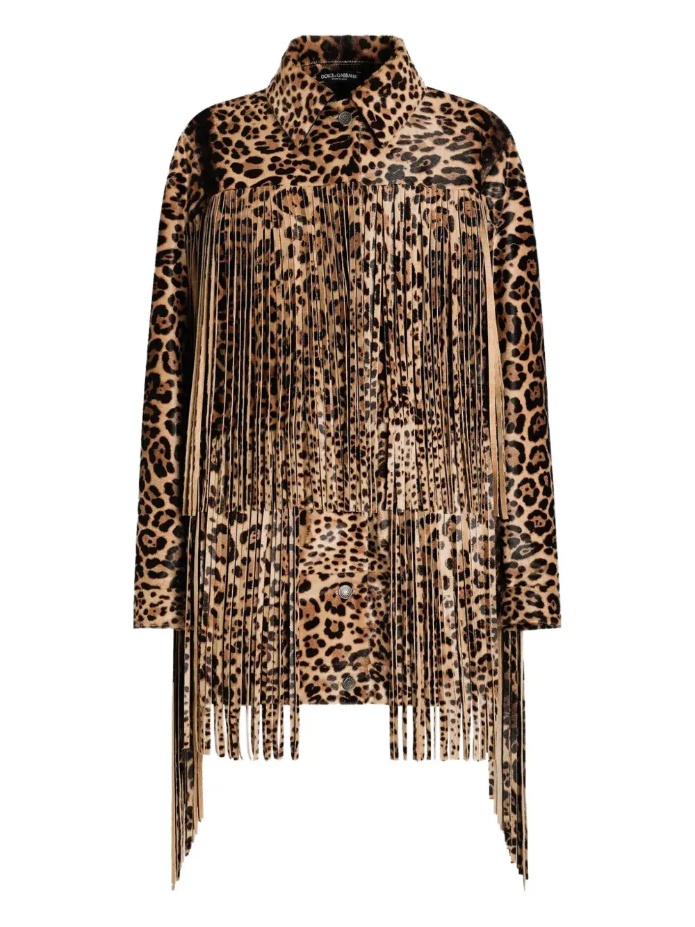 Пальто с леопардовым принтом и бахромой DOLCE & GABBANA, коричневый
Пальто с леопардовым принтом и бахромой DOLCE & GABBANA, коричневый