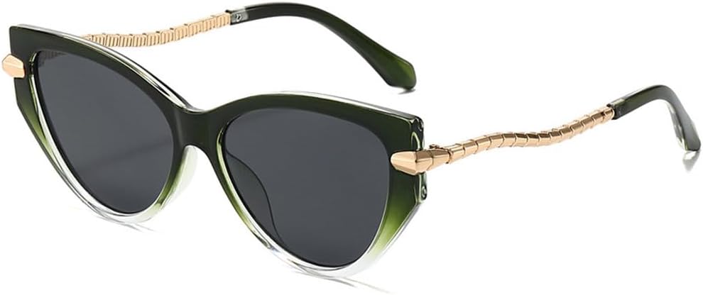 Классические солнцезащитные очки «кошачий глаз» для женщин и мужчин, винтажные солнцезащитные очки в металлической оправе, ретро-стиль, модные очки с защитой от УФ-излучения UV400 TKKTLLT, Black Green
Классические солнцезащитные очки «кошачий глаз» для женщин и мужчин, винтажные солнцезащитные очки в металлической оправе, ретро-стиль, модные очки с защитой от УФ-излучения UV400 TKKTLLT, Black Green