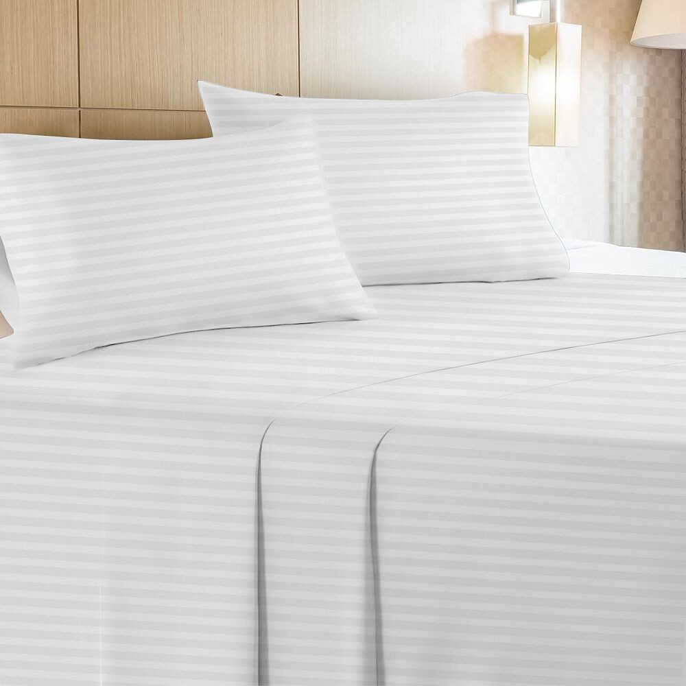 Комплект простыней Leluxe Home из 6 предметов с очень глубокими карманами в полоску, очень мягкие охлаждающие простыни без морщин, белый
Комплект простыней Leluxe Home из 6 предметов с очень глубокими карманами в полоску, очень мягкие охлаждающие простыни без морщин, белый