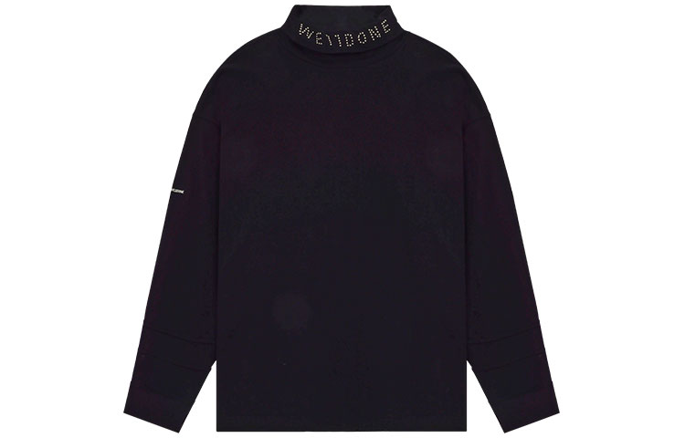 Футболка с логотипом и воротником-стойкой WE11DONE, черная
Футболка с логотипом и воротником-стойкой WE11DONE, черная