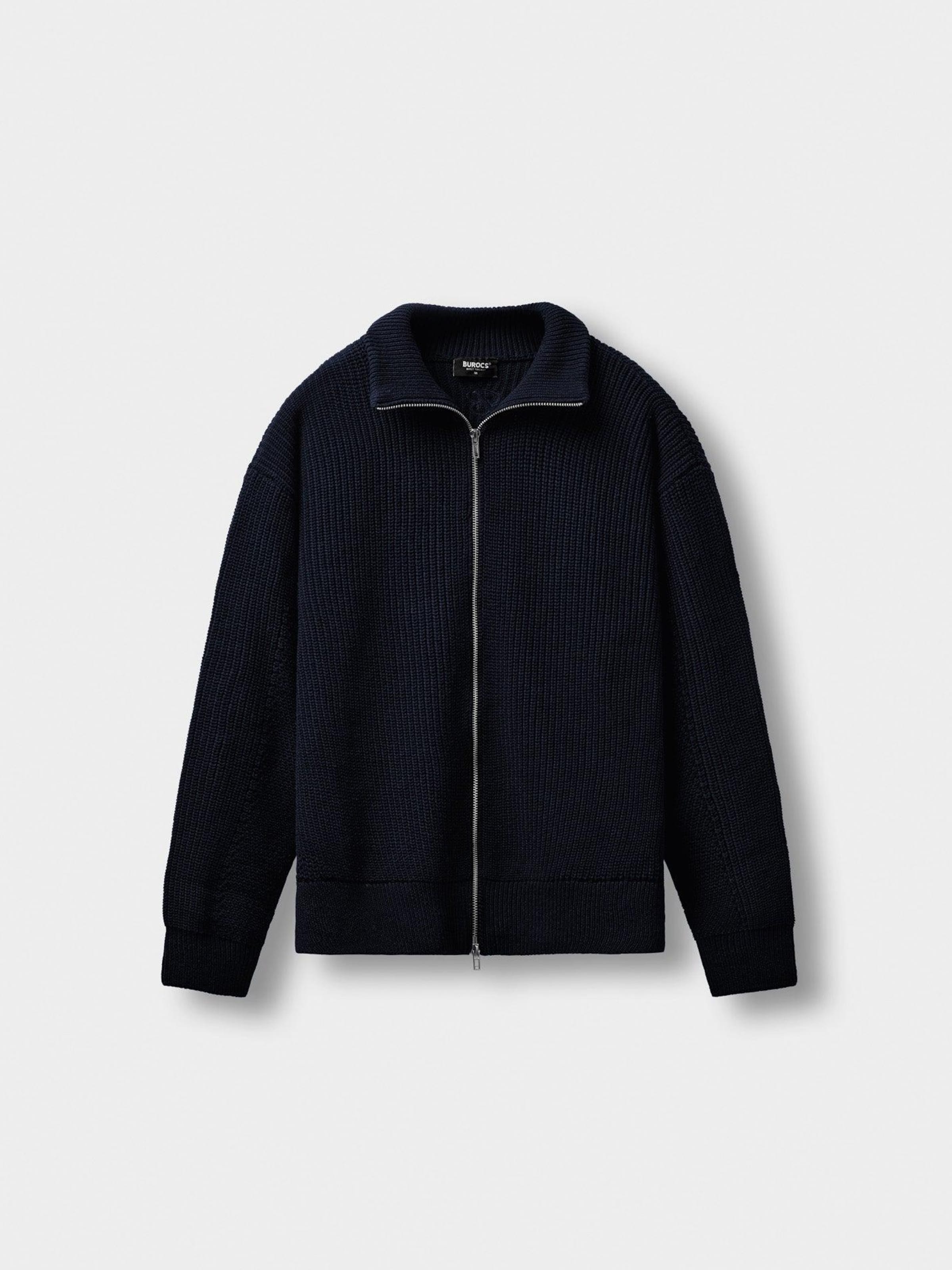 Burocs Вязаный кардиган 'Zip' в цвете navy
Burocs Вязаный кардиган 'Zip' в цвете navy