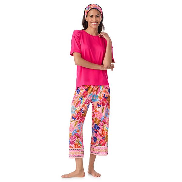 Женский комплект пижамы с коротким рукавом и капри Cuddl Duds, Pink Tropical Border
Женский комплект пижамы с коротким рукавом и капри Cuddl Duds, Pink Tropical Border