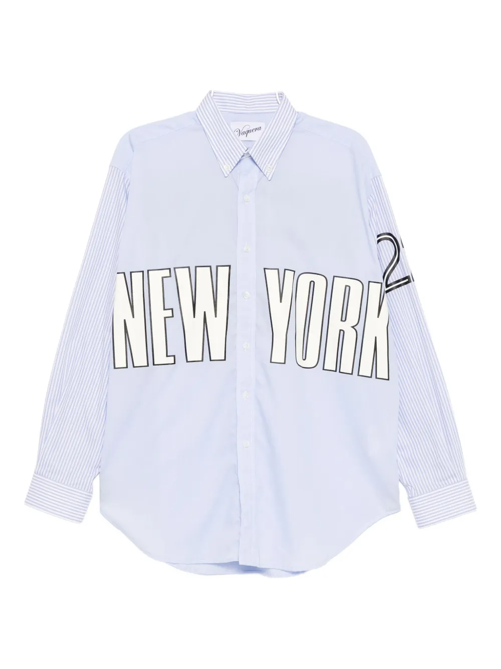 Рубашка в полоску с принтом Vaquera, синий
Рубашка в полоску с принтом Vaquera, синий