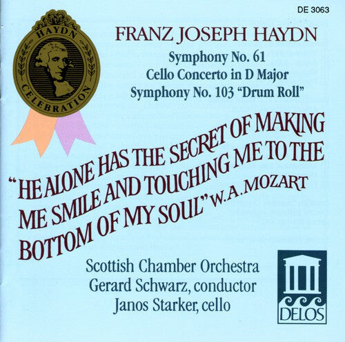 CD диск Haydn / Starker / Schwarz / Sco: Symphonies 61 & 103 / Cello Concerto
CD диск Haydn / Starker / Schwarz / Sco: Symphonies 61 & 103 / Cello Concerto