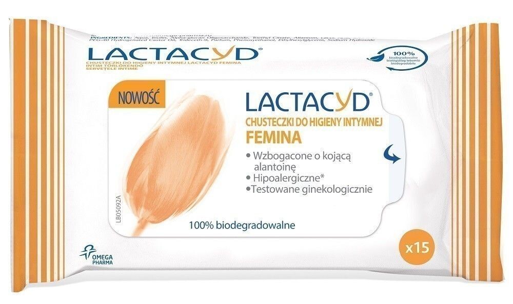 Lactacyd Femina салфетки для интимной гигиены, 15 шт.
Lactacyd Femina салфетки для интимной гигиены, 15 шт.