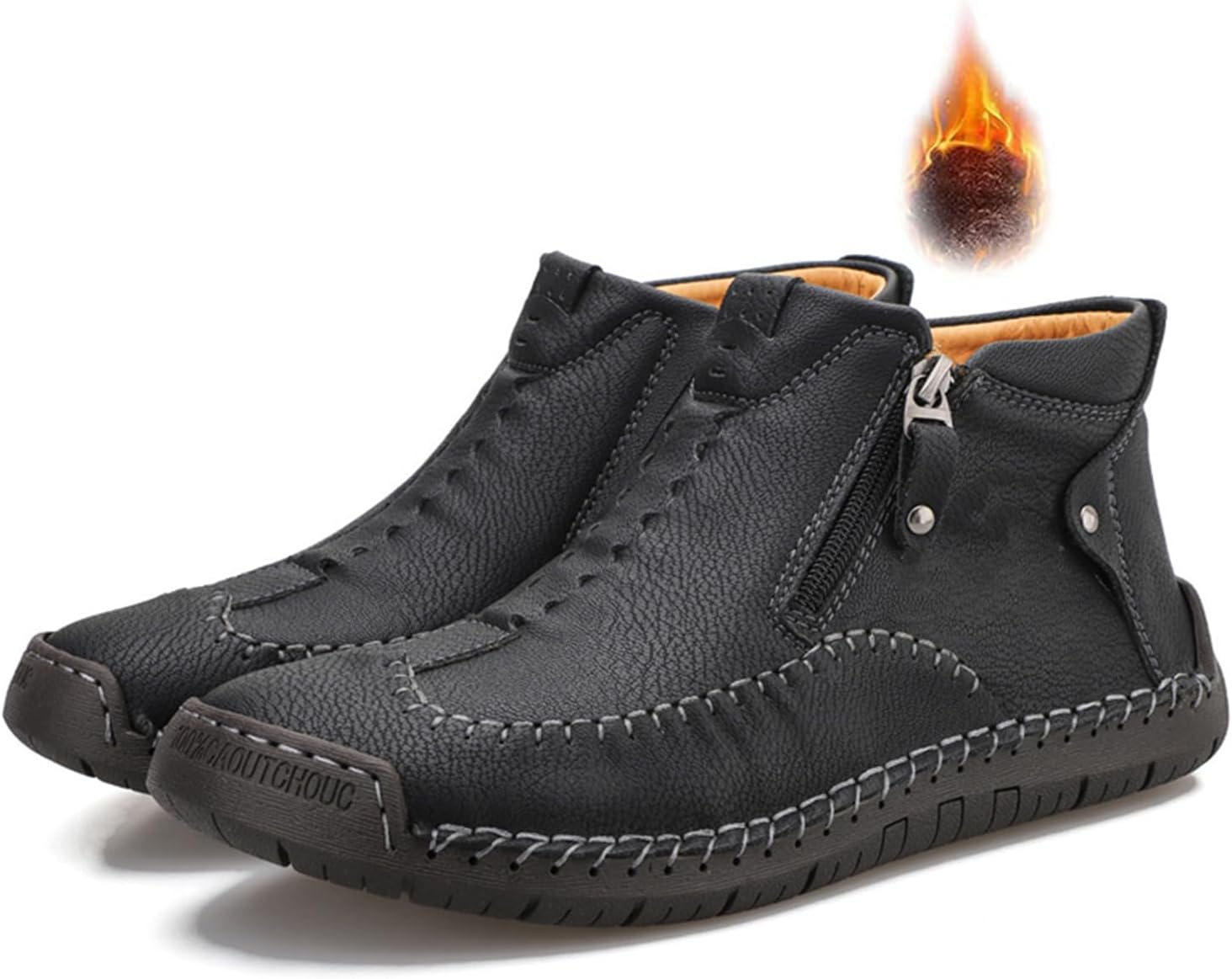 Мужские повседневные ботинки-чукка на щиколотке, ручной работы, с меховой подкладкой, округлый носок, молния, средний верх, противоскользящие, походные ботинки на щиколотке, наружные высокие ботинки для вождения и прогулок Eggdk, черный
Мужские повседневные ботинки-чукка на щиколотке, ручной работы, с меховой подкладкой, округлый носок, молния, средний верх, противоскользящие, походные ботинки на щиколотке, наружные высокие ботинки для вождения и прогулок Eggdk, черный