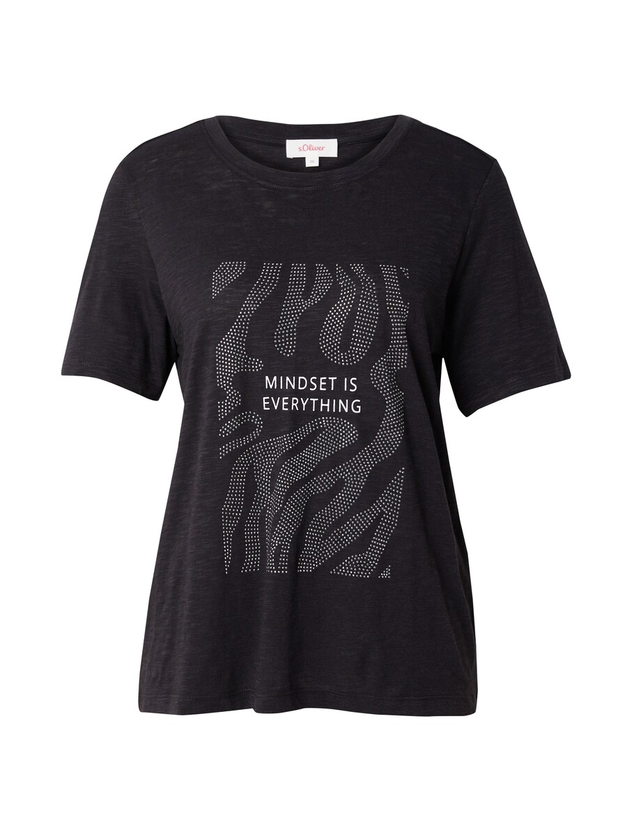 Рубашка s.Oliver, пятнистый черный 
Рубашка s.Oliver, пятнистый черный