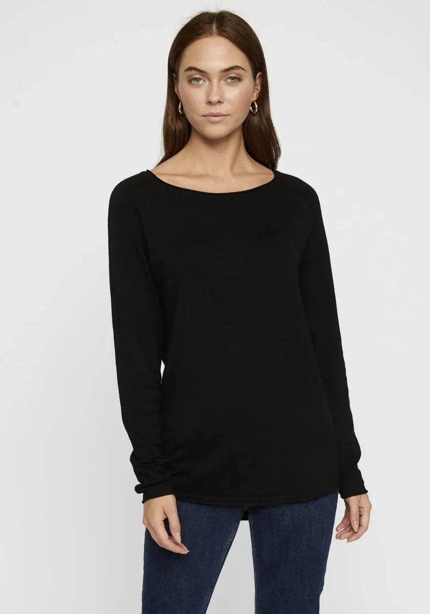 Длинный свитер Vero Moda "VMNELLIE GLORY LS LONG BLOUSE", черный 
Длинный свитер Vero Moda "VMNELLIE GLORY LS LONG BLOUSE", черный