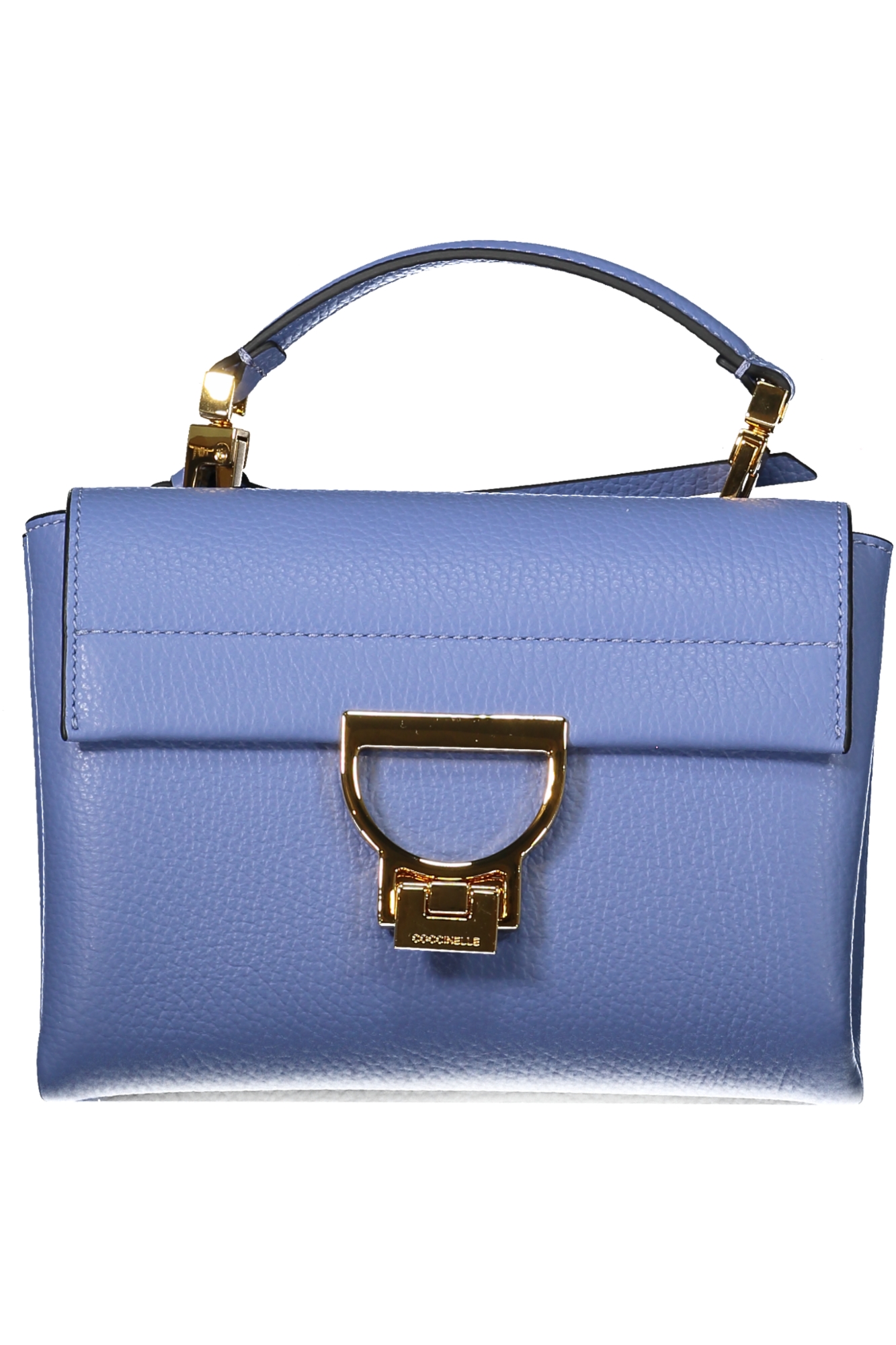 Женская сумка Coccinelle кожаная с ручкой и клапаном на кнопке, голубой
Женская сумка Coccinelle кожаная с ручкой и клапаном на кнопке, голубой