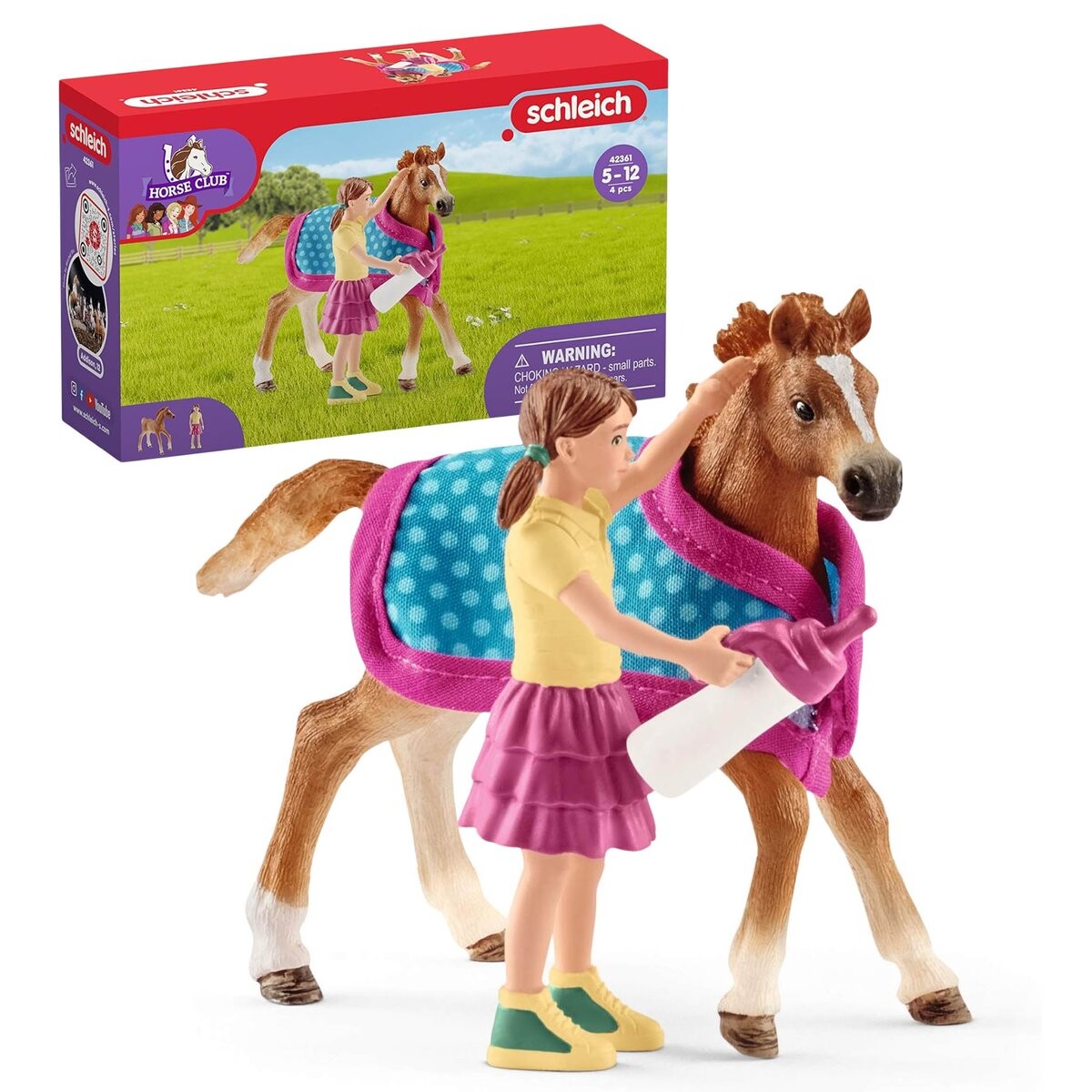 SLH42361 Schleich Horse Club - Жеребёнок с попоной, фигурки для детей 5+
SLH42361 Schleich Horse Club - Жеребёнок с попоной, фигурки для детей 5+