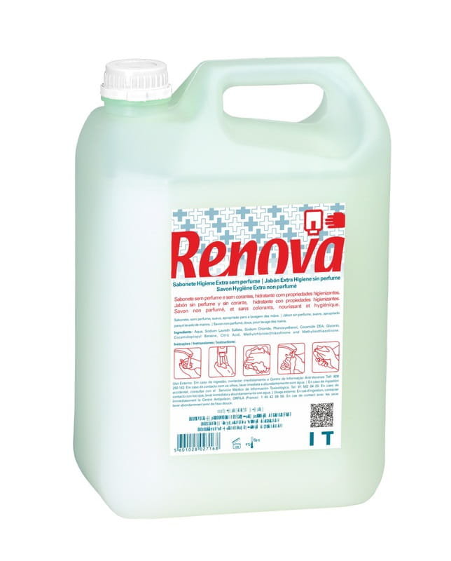 Renova, жидкое мыло Extra Hygiene, без запаха, 5 л
Renova, жидкое мыло Extra Hygiene, без запаха, 5 л