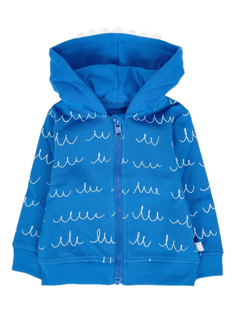 Толстовка Wave-print cotton hooded top Stella McCartney Kids, синий 
Толстовка Wave-print cotton hooded top Stella McCartney Kids, синий