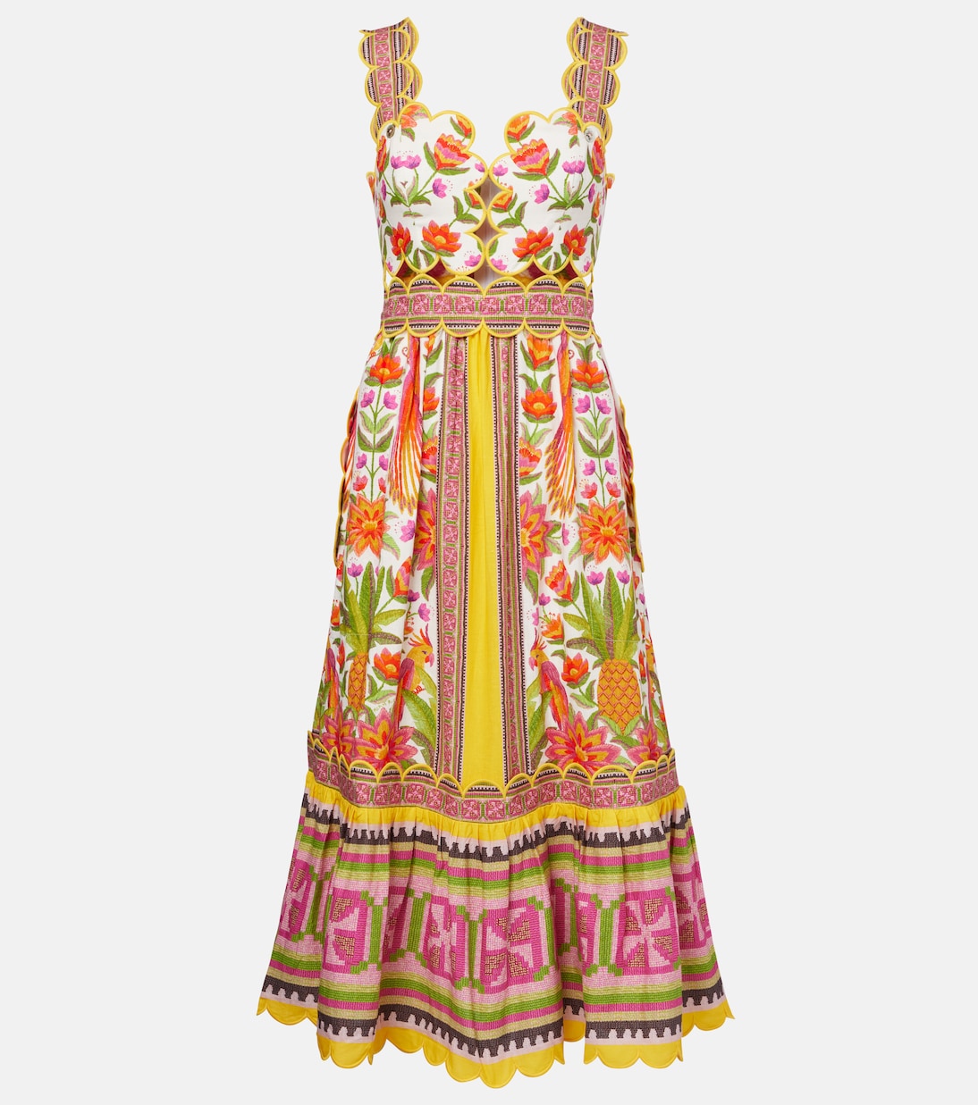 Макси-платье из льняной ткани с цветочным принтом Farm Rio, Ararais Off-White
Макси-платье из льняной ткани с цветочным принтом Farm Rio, Ararais Off-White