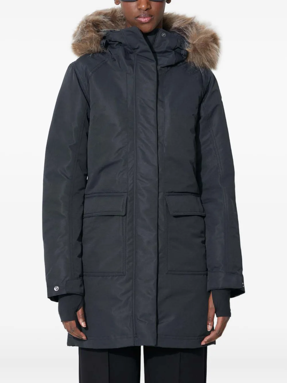 Парка с искусственным мехом на капюшоне Columbia, черный
Парка с искусственным мехом на капюшоне Columbia, черный