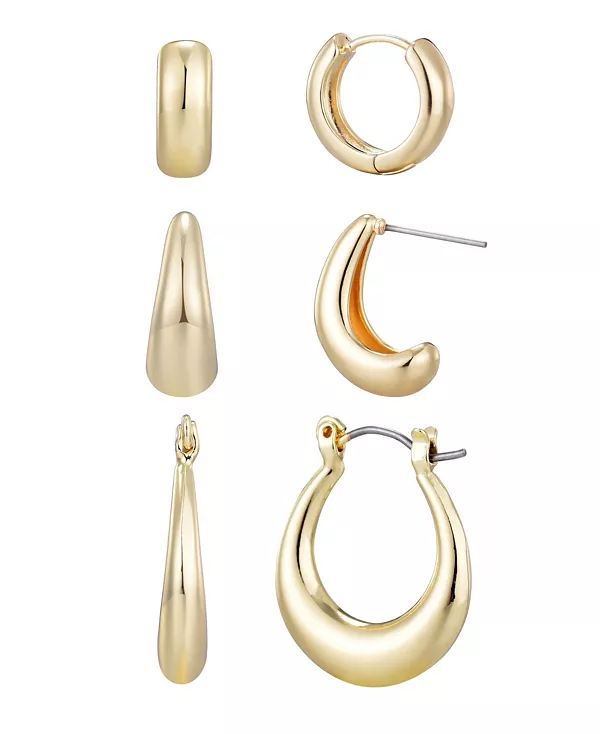 Комплект позолоченных серег-колец Adornia, gold
Комплект позолоченных серег-колец Adornia, gold