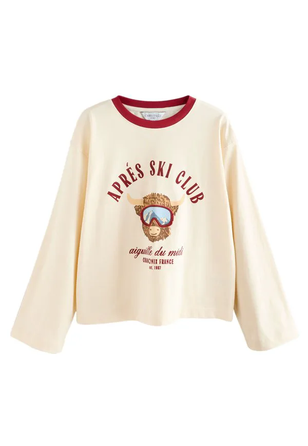 Футболка с длинными рукавами и принтом на рождественскую тематику, прямого кроя, с рисунком на тему катания на лыжах. Next, Ecru And Burgundy Red, Красный, Футболка с длинными рукавами и принтом на рождественскую тематику, прямого кроя, с рисунком на тему
Футболка с длинными рукавами и принтом на рождественскую тематику, прямого кроя, с рисунком на тему катания на лыжах. Next, Ecru And Burgundy Red, Красный, Футболка с длинными рукавами и принтом на рождественскую тематику, прямого кроя, с рисунком на тему