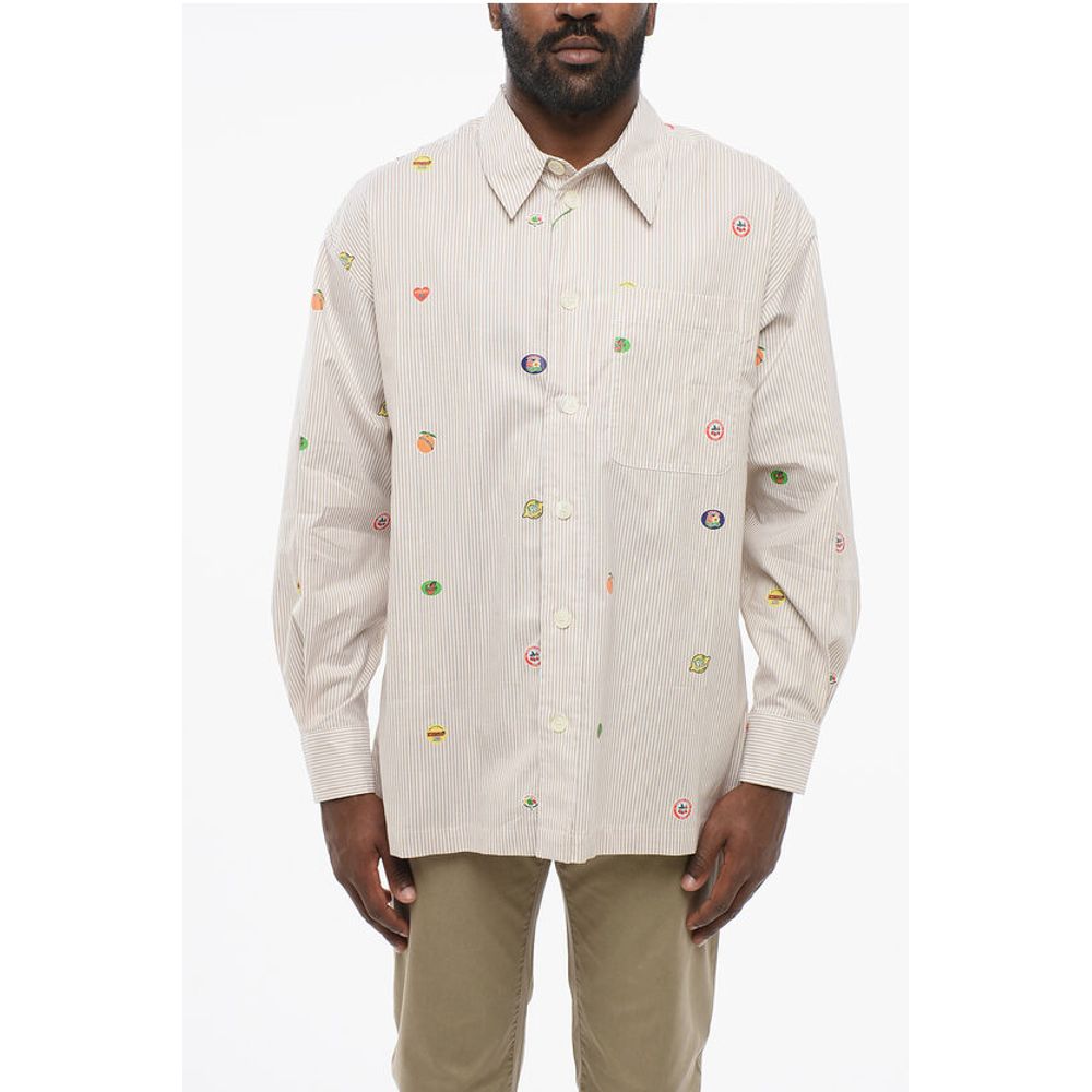 Полосатая хлопковая рубашка с наклейками на фрукты и нагрудным карманом Kenzo, Beige
Полосатая хлопковая рубашка с наклейками на фрукты и нагрудным карманом Kenzo, Beige