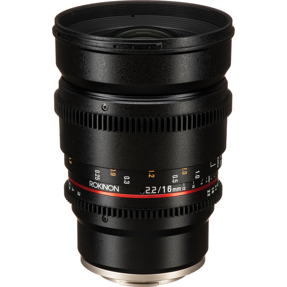 Объектив Rokinon 16 мм T2.2 Cine DS для крепления Sony E для APS-C
Объектив Rokinon 16 мм T2.2 Cine DS для крепления Sony E для APS-C
