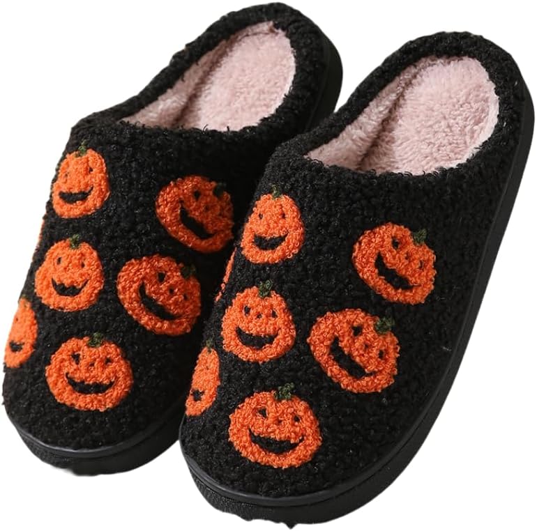 Тапочки FSwinder для женщин и мужчин, Хэллоуин, мультяшный скелет-призрак, плюшевые, мягкие, с теплой меховой подкладкой, для дома, противоскользящие, зимние, Pumpkin
Тапочки FSwinder для женщин и мужчин, Хэллоуин, мультяшный скелет-призрак, плюшевые, мягкие, с теплой меховой подкладкой, для дома, противоскользящие, зимние, Pumpkin