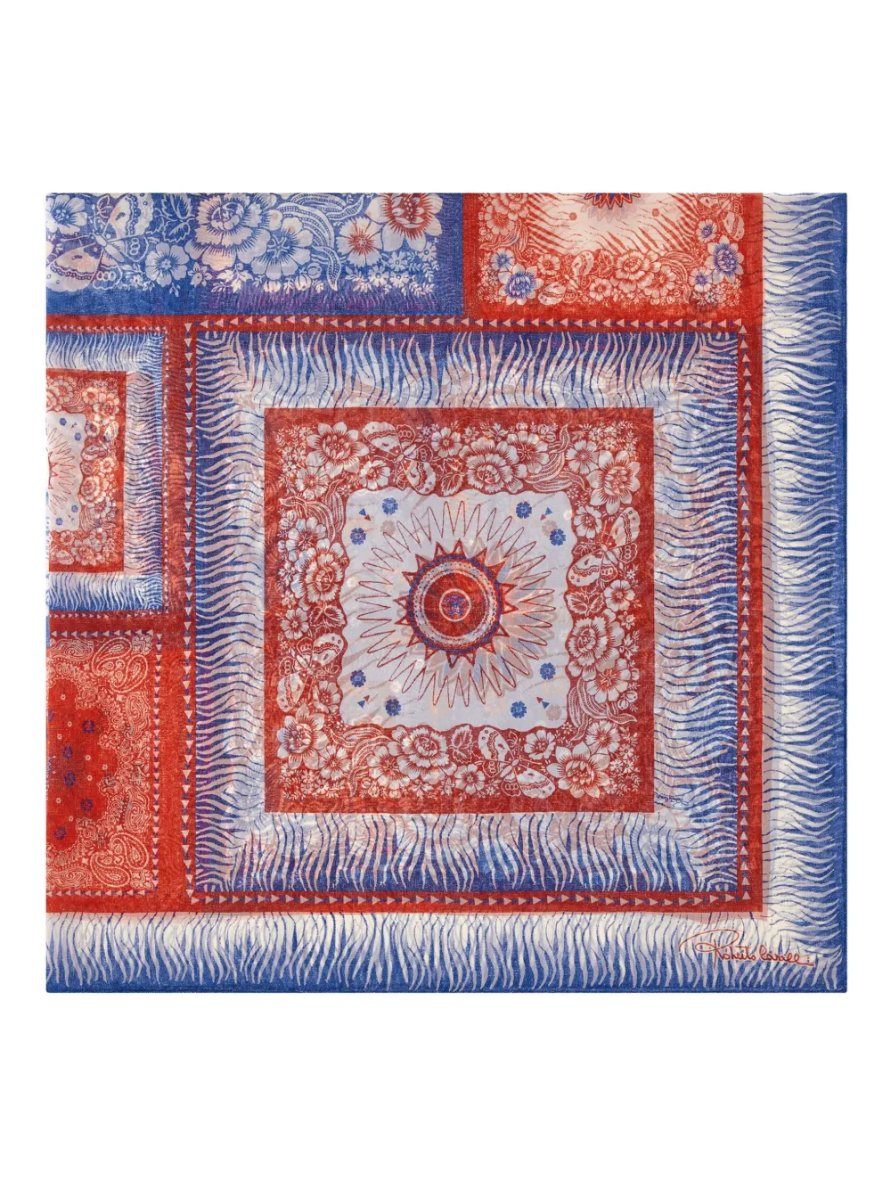 Шелковый платок с зебровым узором Roberto Cavalli, синий
Шелковый платок с зебровым узором Roberto Cavalli, синий