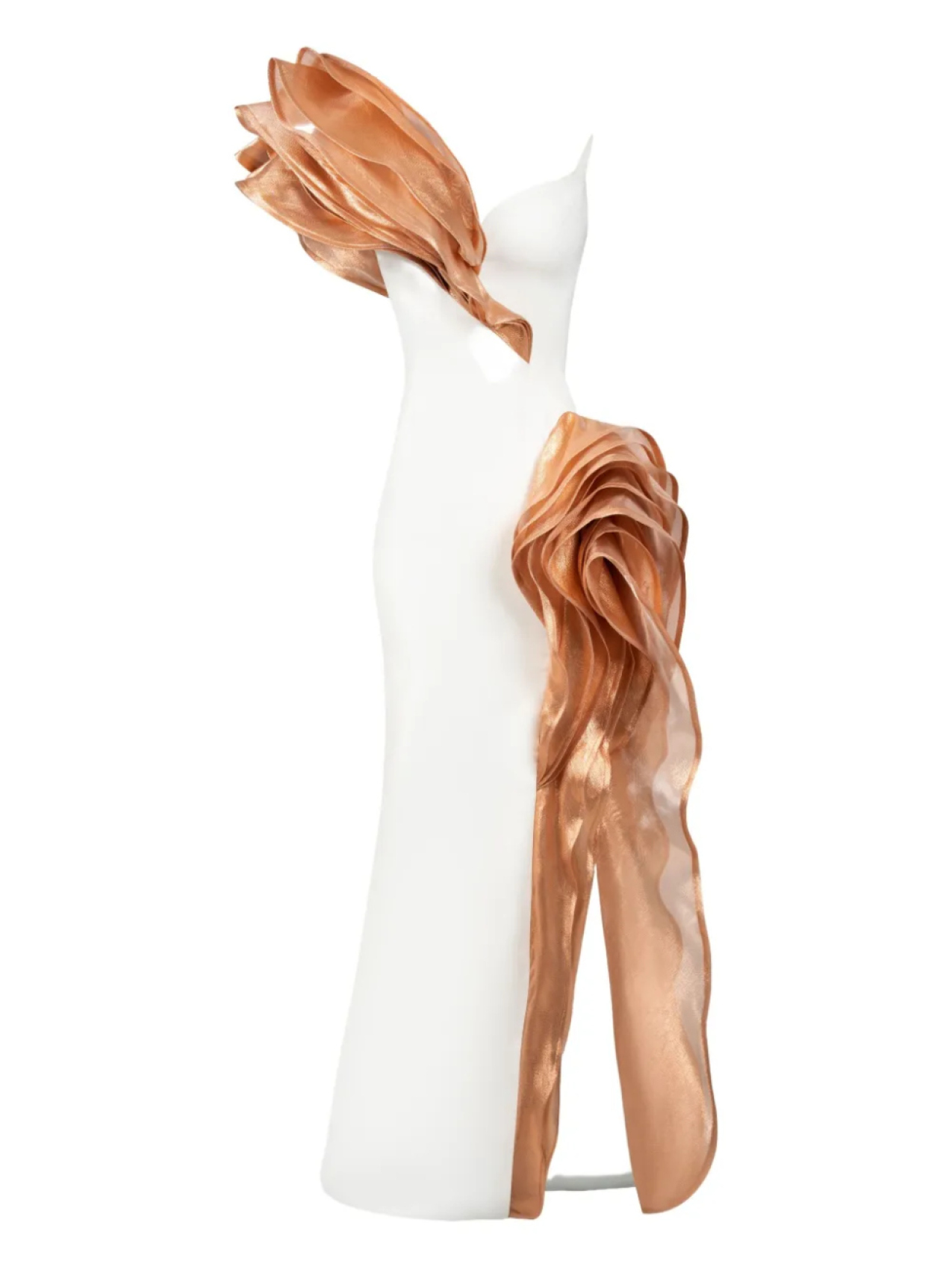 Gaby Charbachy вечернее платье с оборками, белый
Gaby Charbachy вечернее платье с оборками, белый