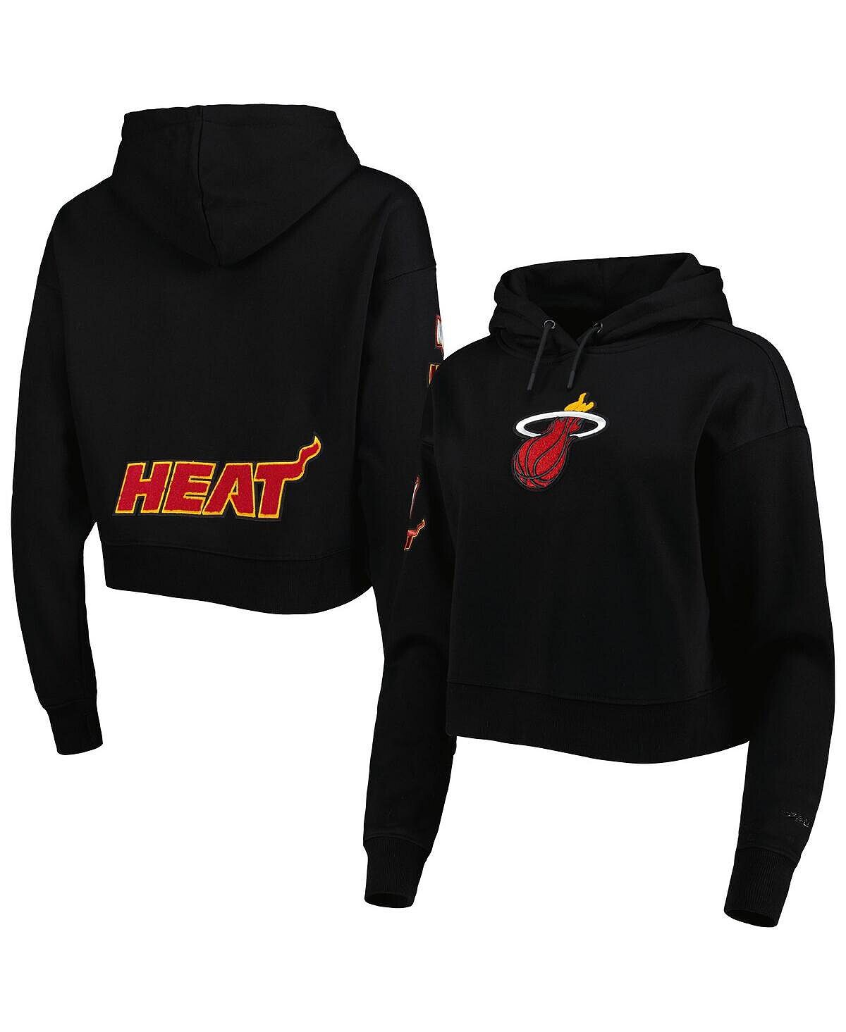 Женский черный укороченный флисовый пуловер с капюшоном Miami Heat Classic Pro Standard, черный
Женский черный укороченный флисовый пуловер с капюшоном Miami Heat Classic Pro Standard, черный